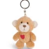Nici 42601 Schlüsselanhänger Love Bär Hellbraun Mit Herz Ca 10cm Plüsch Kuscheltier
