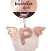 Nici 46985 Taschenanhänger Schutzbommel Mit Flügeln + Pompon Metallbuchstabe P