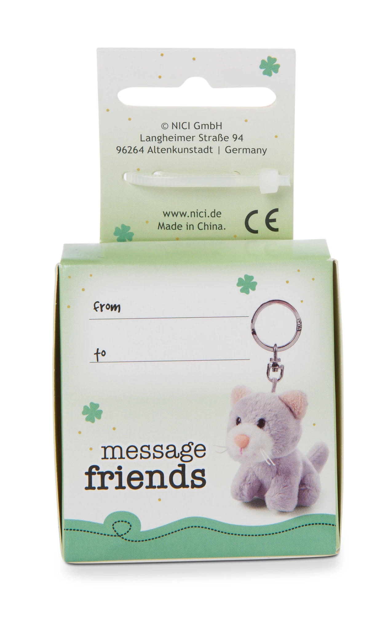 Nici 48126 Schlüsselanhänger Message Friends 6cm - Katze "Kleiner Glücksbringer" 2 Nici 48126 Schlüsselanhänger Message Friends 6cm - Katze "Kleiner Glücksbringer" – Bild 2