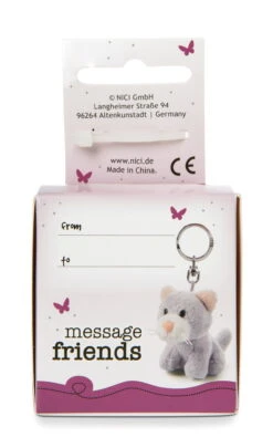 Nici 48128 Schlüsselanhänger Message Friends 6cm - Katze "Schön, Dass Es Dich Gibt!" -Nici Plüschtiere Angebote Store 48128 02 ZA Frei 1248x2048