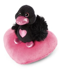 Nici 48265 Schwan Schwarz Auf Herzkissen Ca 13cm Plüsch Love Classics GREEN