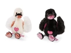 Nici 48266 + 48267 SET Zwei Schwäne 25cm Plüsch Kuscheltier Love Classics GREEN