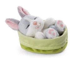 Nici 48706 Sleeping Pets Bunnies Hase Grau 12cm Schlafend Im Körbchen Grün -Nici Plüschtiere Angebote Store 48706 02 ZA Frei 2048x1537