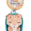 Nici 48837 Schlüsselanhänger Sleeping Pets 10cm Plüsch - Katze Braun Getigert