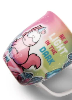 Nici 49113 Tasse Einhorn Midnight Floral "Be A Light In The Dark" Ca 360ml -Nici Plüschtiere Angebote Store 49113 03 ZA weiss 1480x2048